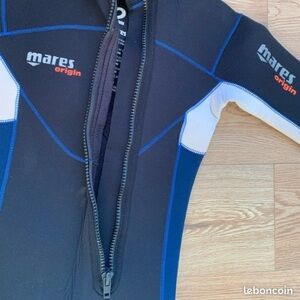 Mares Origin Men's Rash Guard - Black, Blue, and White